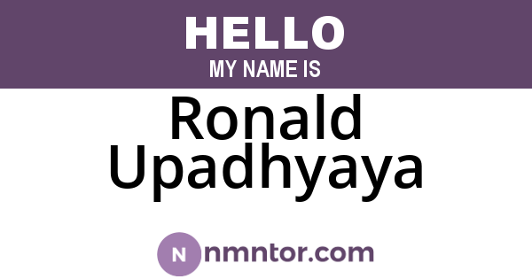 Ronald Upadhyaya