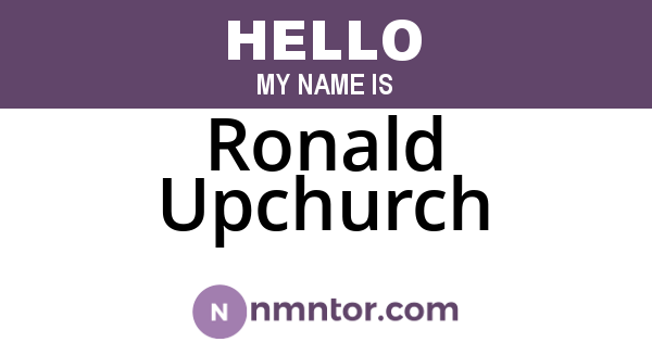 Ronald Upchurch
