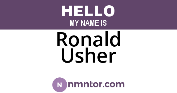 Ronald Usher