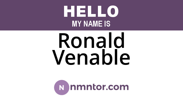Ronald Venable