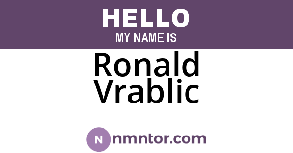 Ronald Vrablic