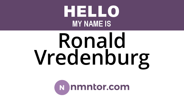 Ronald Vredenburg