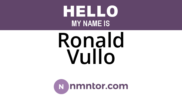 Ronald Vullo