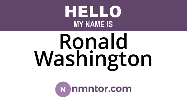 Ronald Washington