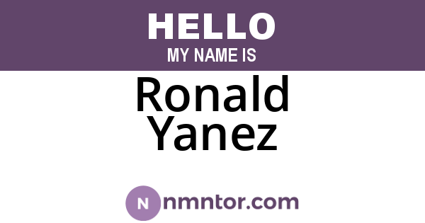 Ronald Yanez