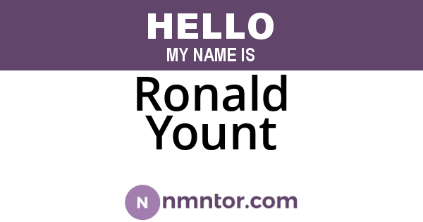 Ronald Yount