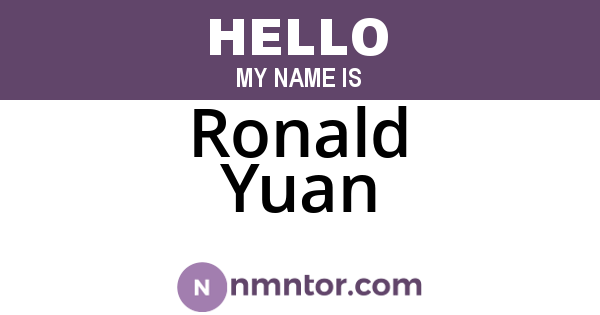 Ronald Yuan