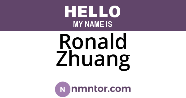 Ronald Zhuang