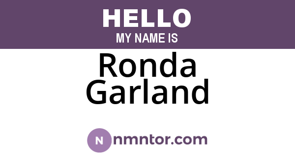 Ronda Garland
