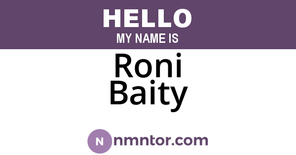 Roni Baity