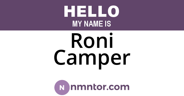Roni Camper