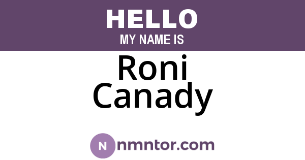 Roni Canady