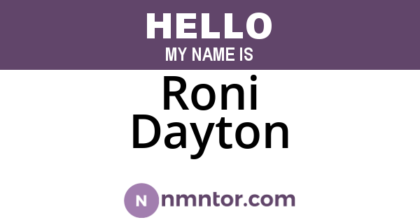 Roni Dayton