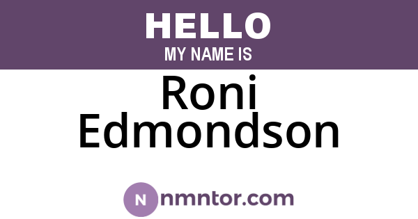 Roni Edmondson