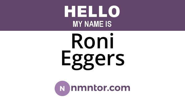 Roni Eggers