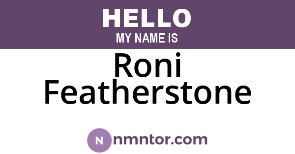 Roni Featherstone