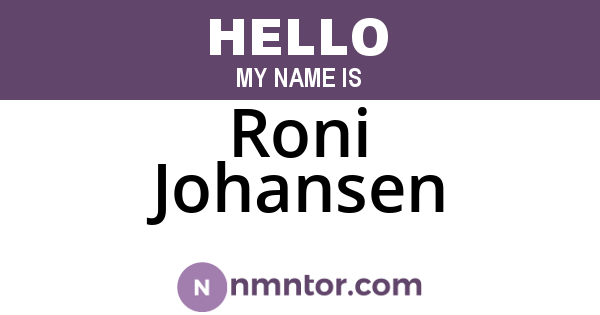 Roni Johansen