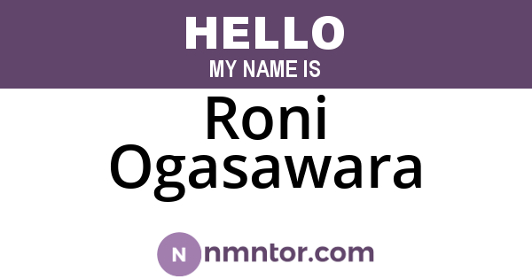 Roni Ogasawara