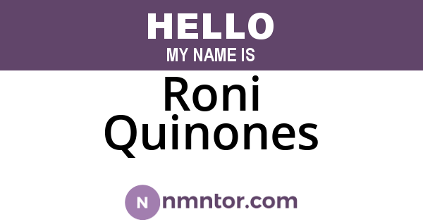 Roni Quinones