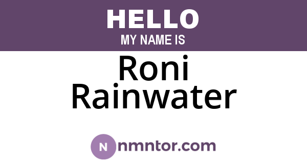 Roni Rainwater