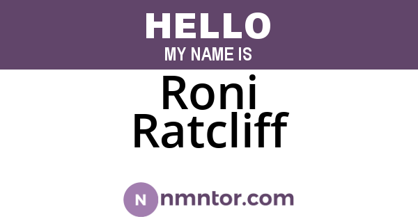 Roni Ratcliff