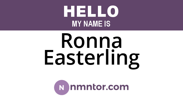 Ronna Easterling