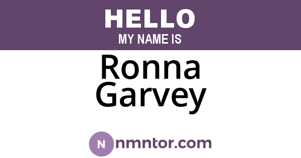 Ronna Garvey