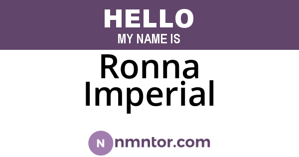 Ronna Imperial