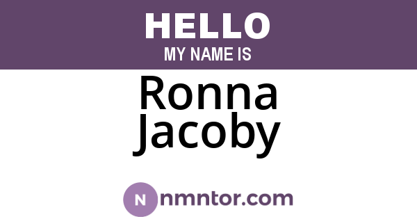 Ronna Jacoby