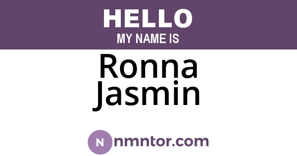 Ronna Jasmin