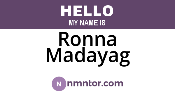 Ronna Madayag