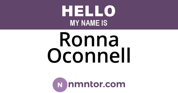 Ronna Oconnell