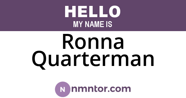 Ronna Quarterman