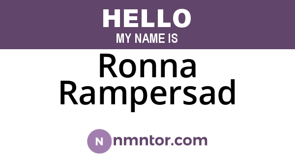Ronna Rampersad