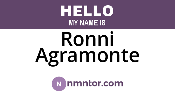 Ronni Agramonte