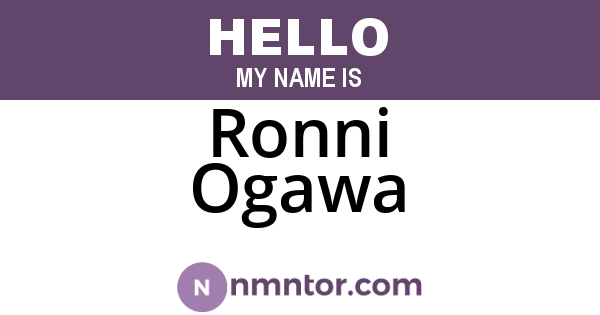 Ronni Ogawa