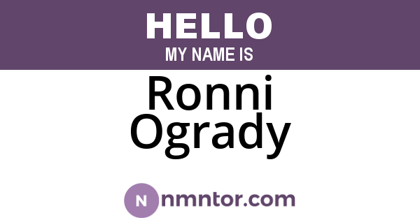 Ronni Ogrady
