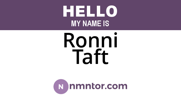 Ronni Taft