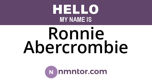 Ronnie Abercrombie