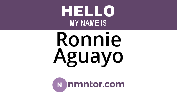 Ronnie Aguayo