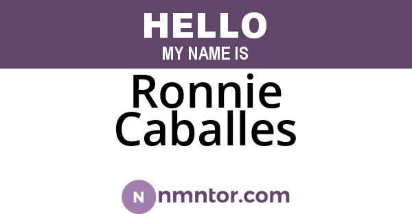 Ronnie Caballes