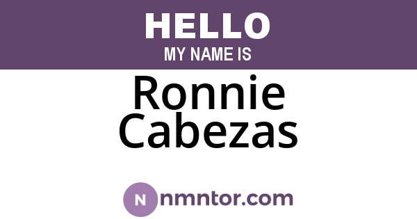 Ronnie Cabezas