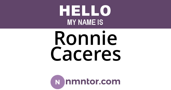 Ronnie Caceres