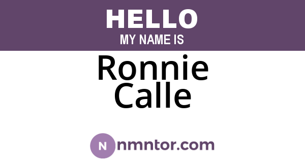 Ronnie Calle