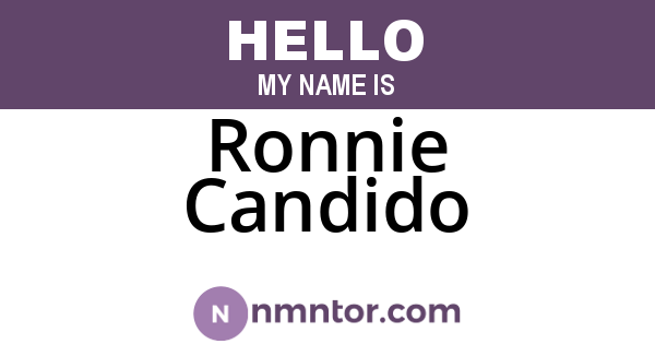 Ronnie Candido