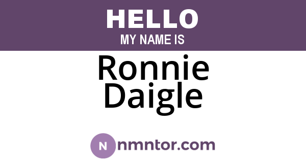 Ronnie Daigle
