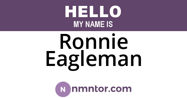 Ronnie Eagleman
