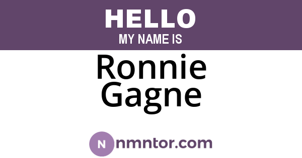 Ronnie Gagne