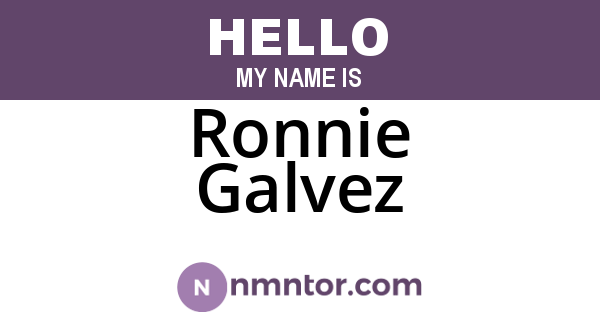 Ronnie Galvez