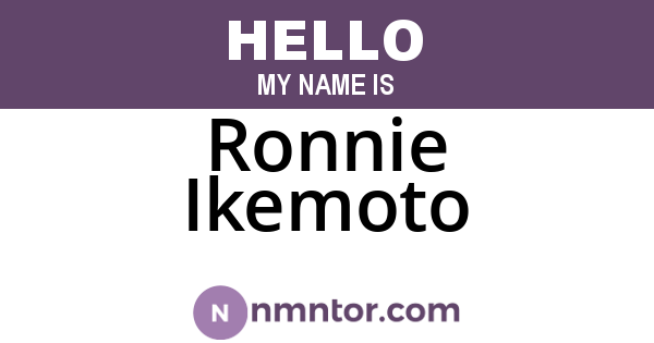 Ronnie Ikemoto